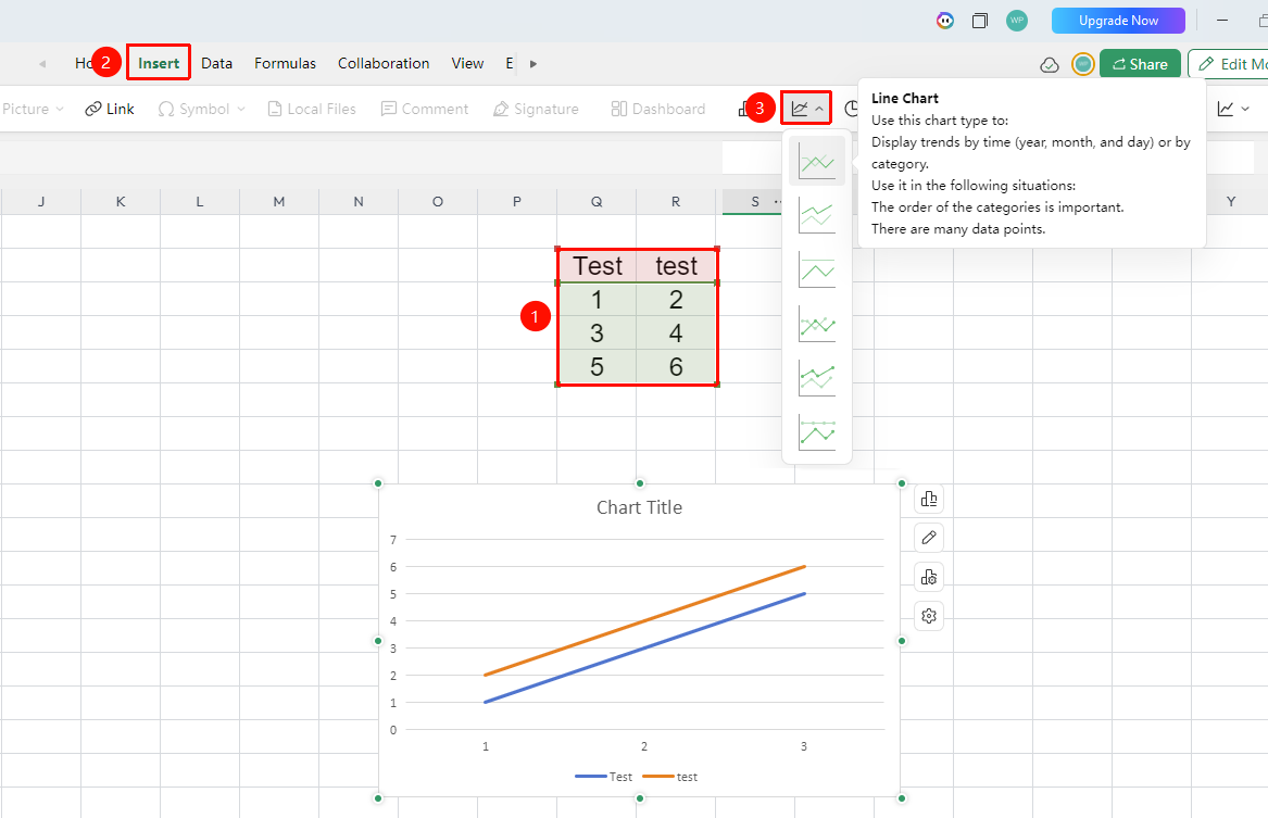 【EN】WPS Sheets Collaborative Mode Line Chart Feature User Guide_截图01